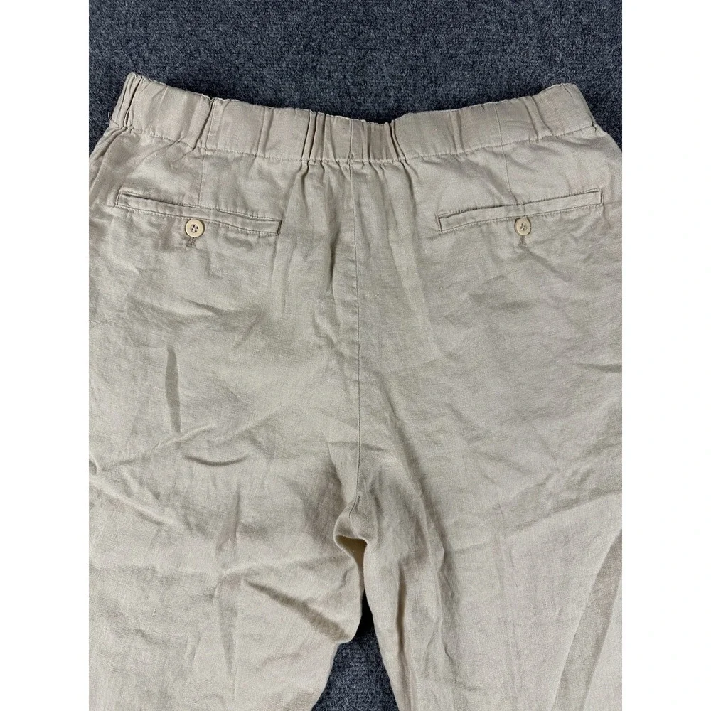 Quince 100% European Linen Drawstring Beach Pants Driftwood Chambray Mens L